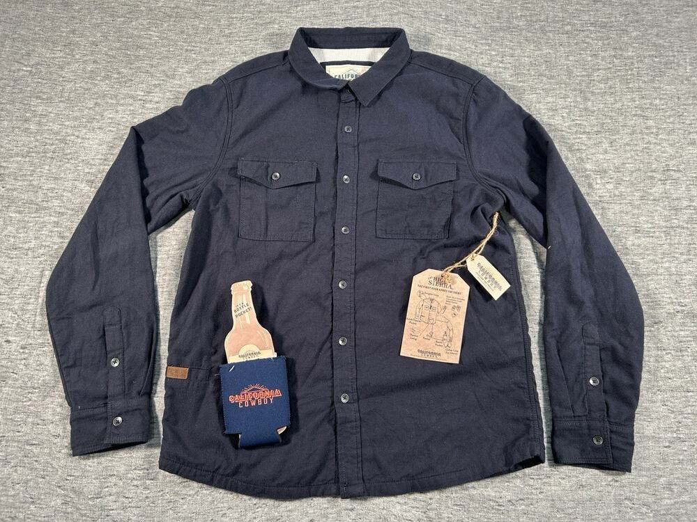 California Cowboy High Sierra Shirt Shacket Mens Large Thermal Lined Button-Up